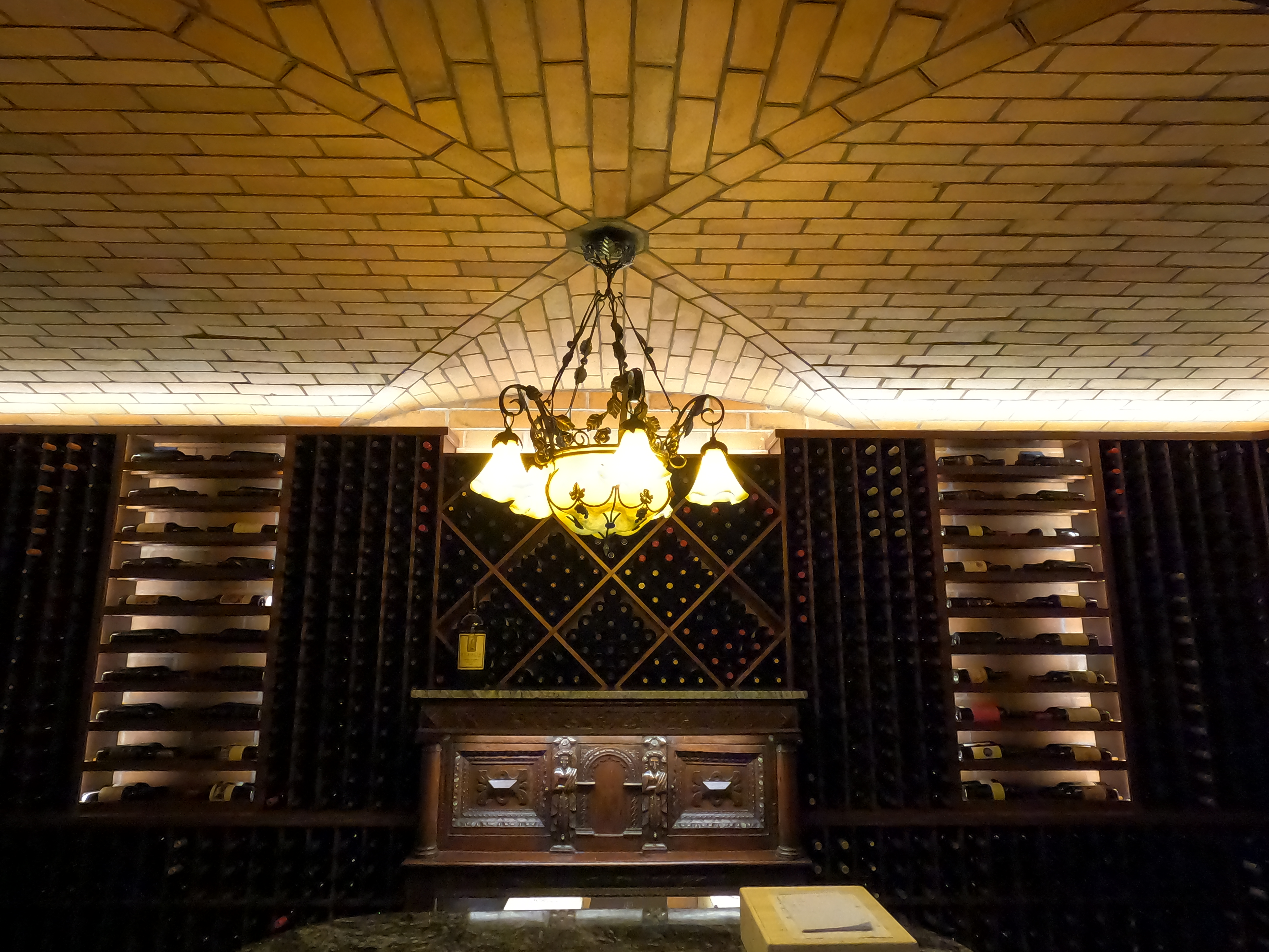 Barrel Vault Brick Ceiling & Wine Racks