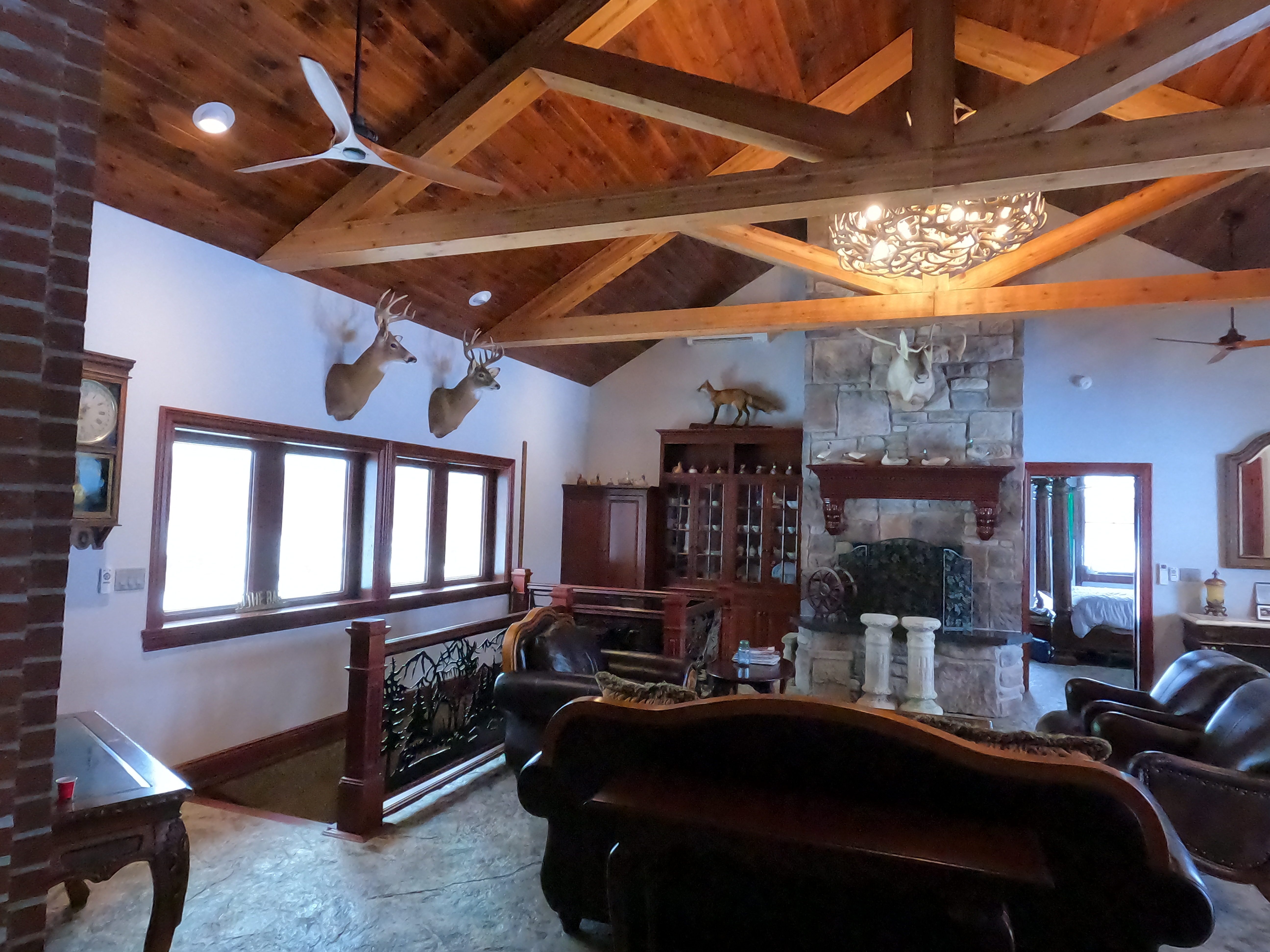 Exposed Cedar Timber Trusses & Great Room