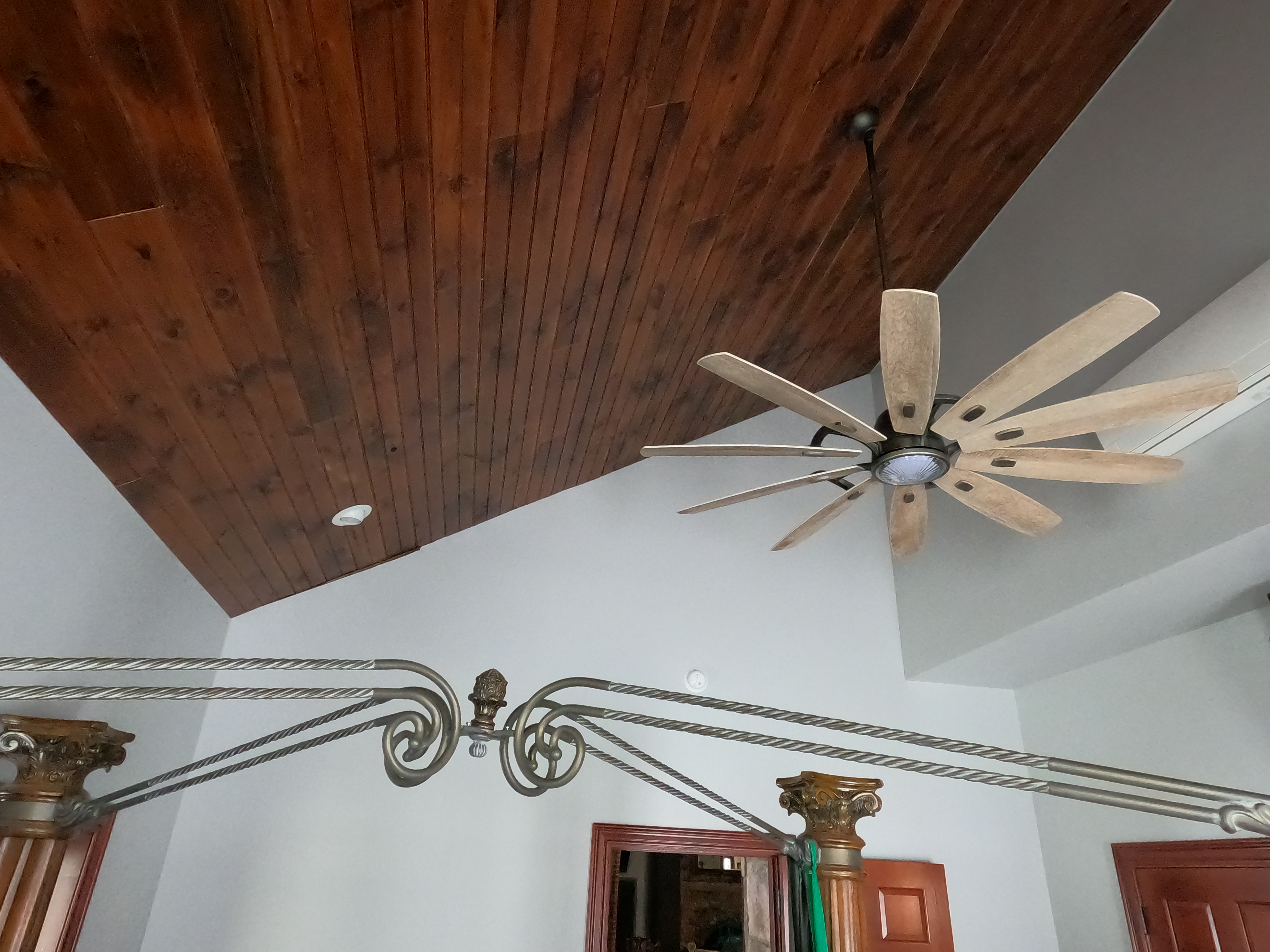 Dark Stained Pine Vaulted Ceiling